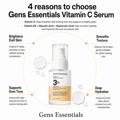 Vitamin C Brightening Serum for Dark Spots & Dull Skin Gens Essentials  0f2x2x-xp.myshopify.com