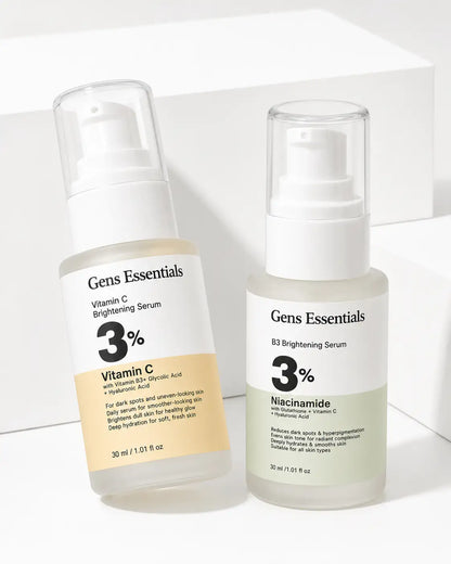 Bright Skin Duo — Vitamin C + B3 Brightening Serum Bundle for Dark Spots Gens Essentials  0f2x2x-xp.myshopify.com