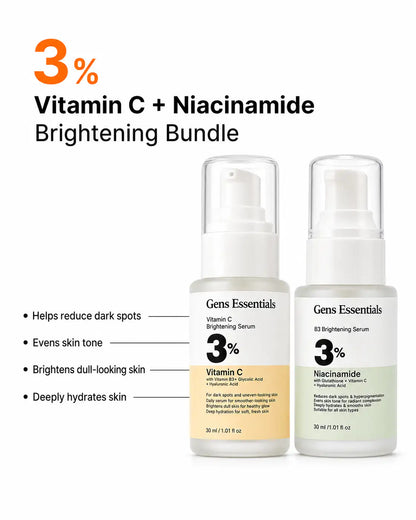 Bright Skin Duo — Vitamin C + B3 Brightening Serum Bundle for Dark Spots Gens Essentials  0f2x2x-xp.myshopify.com