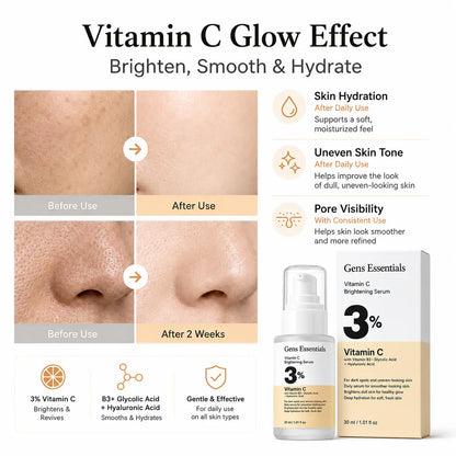 Vitamin C Brightening Serum for Dark Spots & Dull Skin Gens Essentials  0f2x2x-xp.myshopify.com