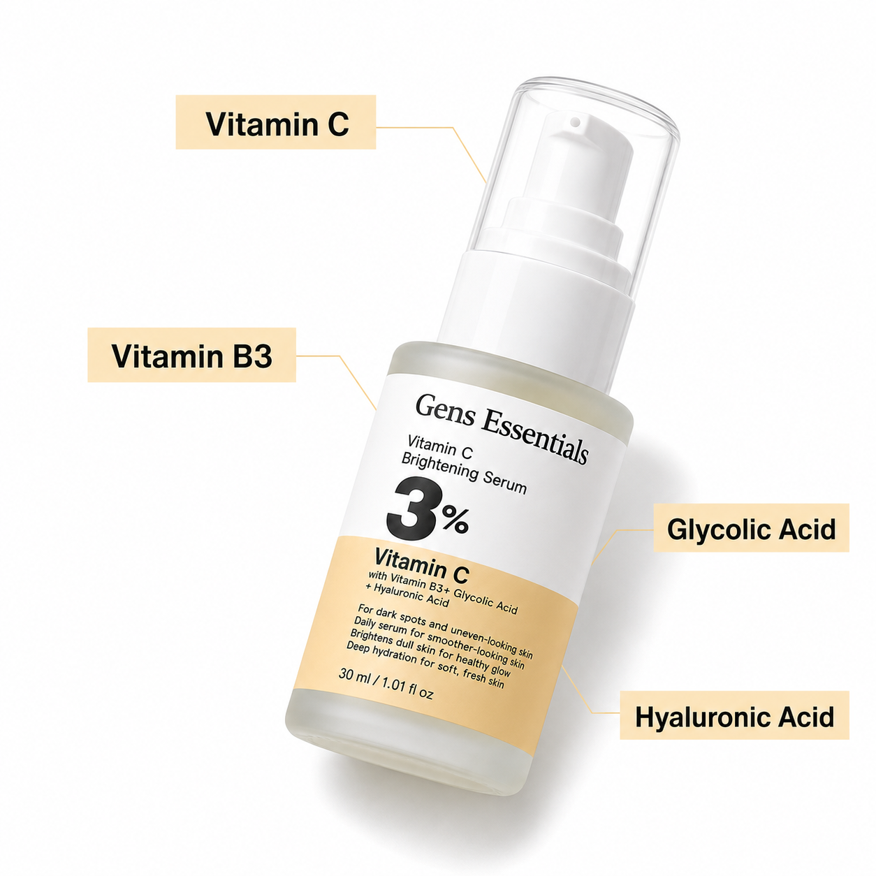 Vitamin C Brightening Serum for Dark Spots & Dull Skin Gens Essentials  0f2x2x-xp.myshopify.com